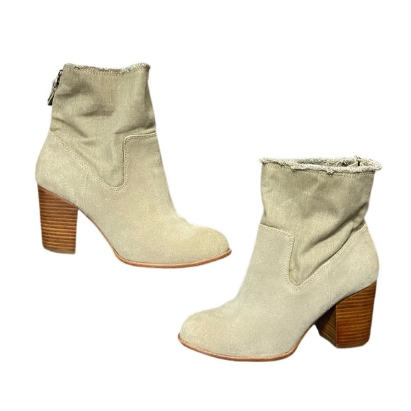 Splendid Boots Women's 9 Leon Beige Block Heel Southwestern Ankle Bootie - Picture 1 of 7
